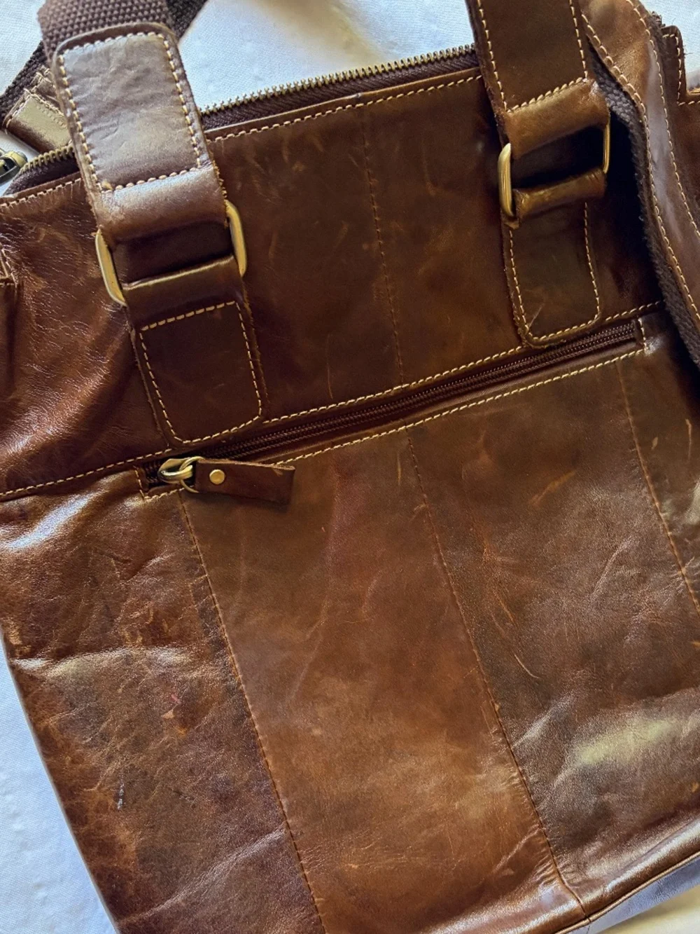 Italian leather and Italian made Men's shoulder and hand bag